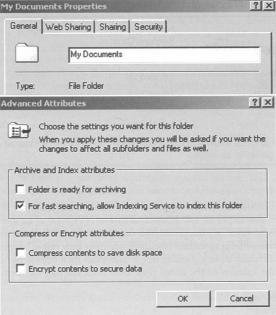 NTFS allows the user to individually compress or encrypt files on the fly.